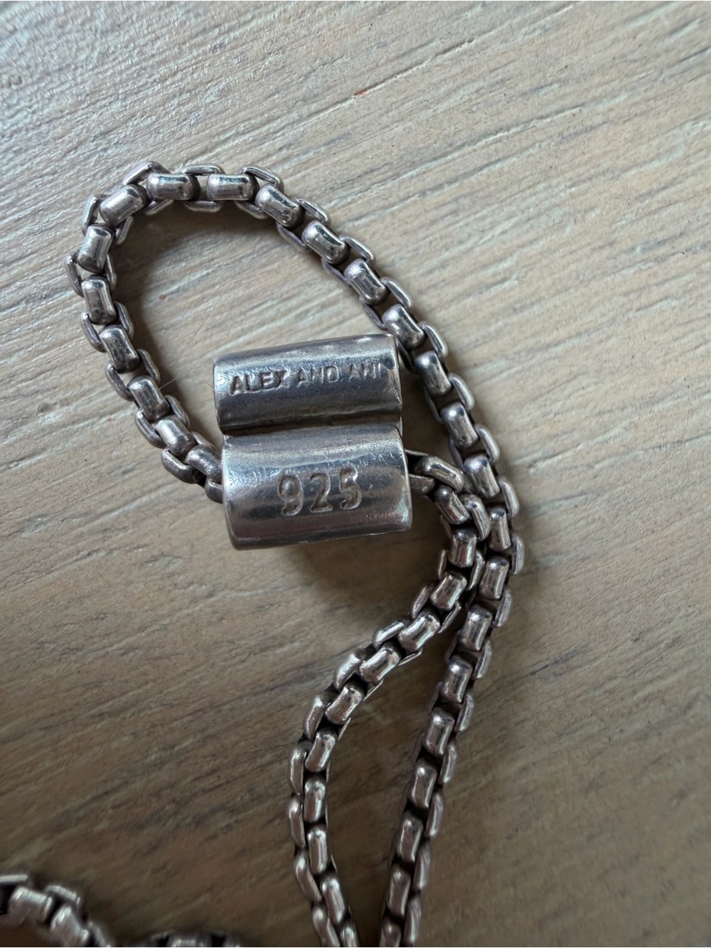 Alex and Ani Silver 925 Box Chain Necklace - Picture 6 of 7